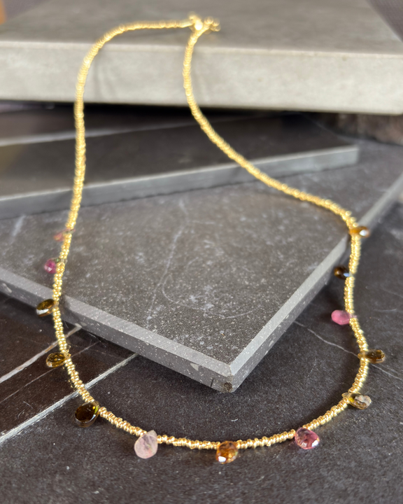 Collar Gotas en Dorado - Plata