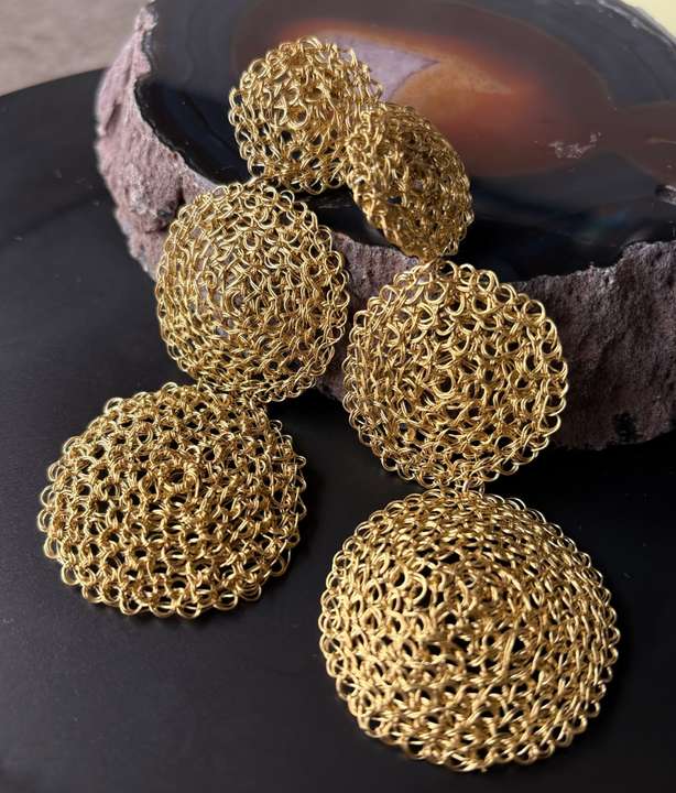 Aros Trama Áurea L - Bronce