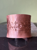 Brazalete Textura Orgánica- Cobre