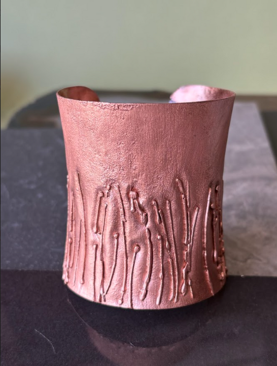 Brazalete Textura Orgánica- Cobre