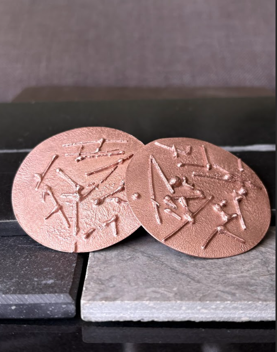 Aros Grandes Irregulares Texturizados de Cobre