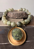 Collar Aura Verde - Piedra prehnita natural
