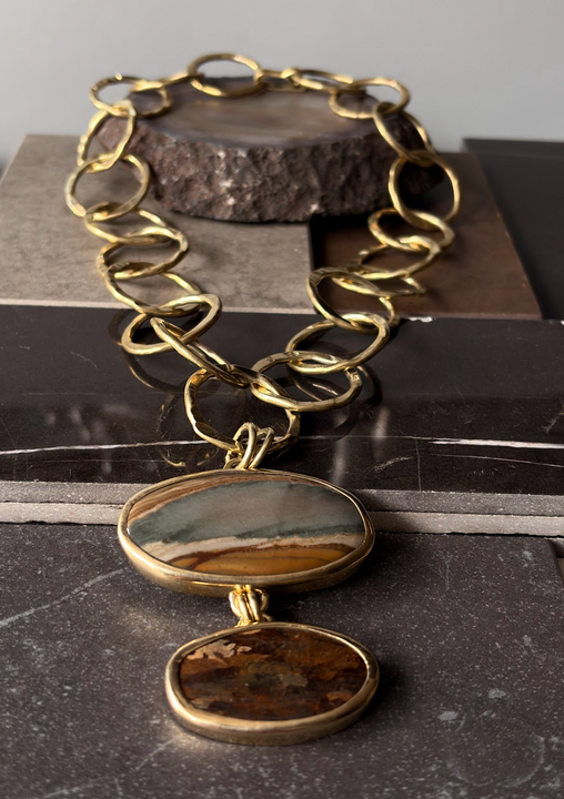 Collar Doble Raíz - Bronce