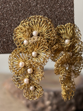 Aros Perla Dorada L - Bronce
