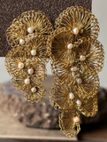 Aros Perla Dorada L - Bronce