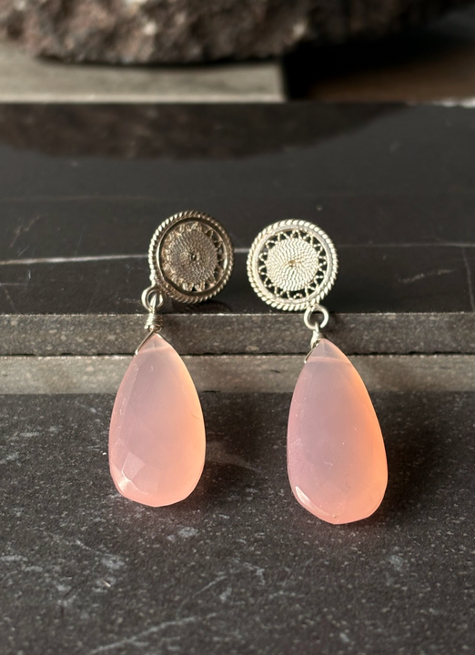 Aros Rosa de Luz - Plata