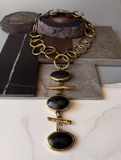 Collar Corbata Negro Noble - Bronce