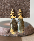 Aros Destello Áureo - Plata Bañada en Oro