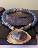 Collar Eclipse Azul  - Bronce
