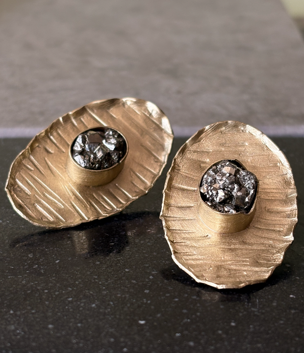 Aros Destello Mineral - Bronce
