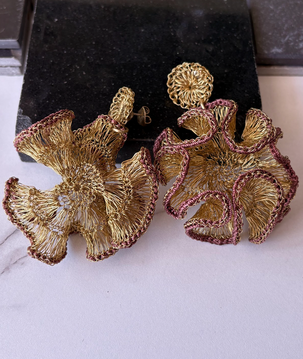 Aros Trama Rosé - Bronce