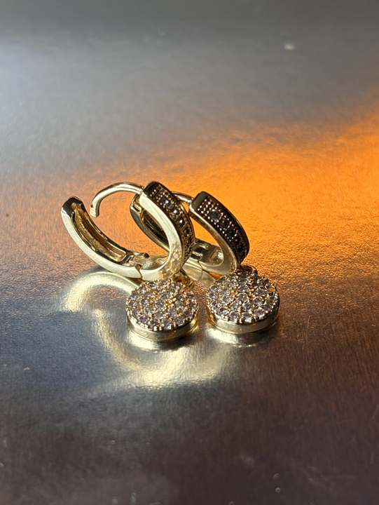 Aros Destello Áureo - Plata bañada en oro