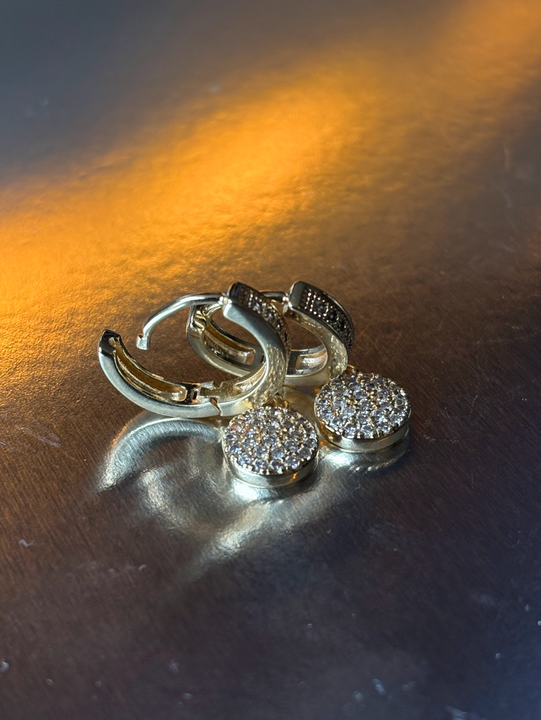 Aros Destello Áureo - Plata bañada en oro