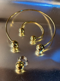 Tiara Órbita Dorada - Bronce Pulido