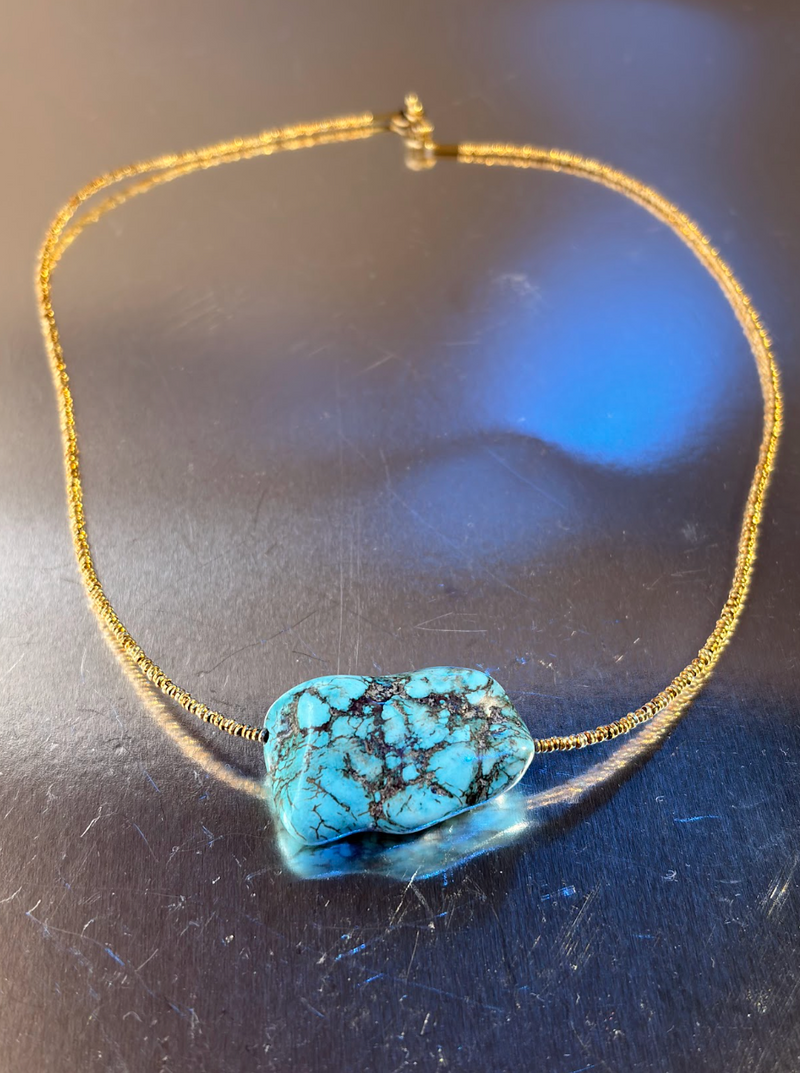 Collar Turquesa Dorada