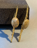 Aros Amatista Dorada - Bronce
