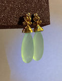 Aros Cielo Dorado - Plata  bañada en oro