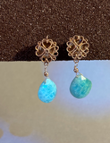 Aros Filigrana Brisa de Amazonita - Plata