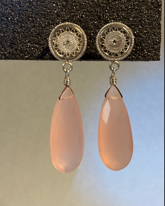 Aros Filigrana Rosé  - Plata