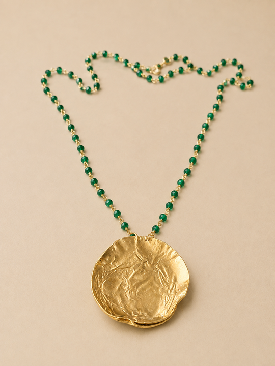 Collar Esmeralda Ancestral - Bronce