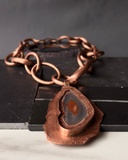 Collar Eslabón Mineral - Cobre