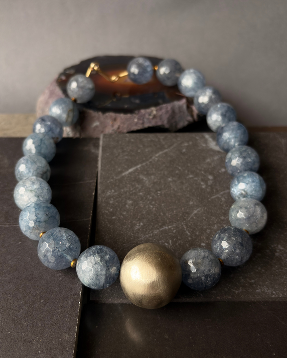 Collar Equilibrio - Piedras Naturales y Alpaca