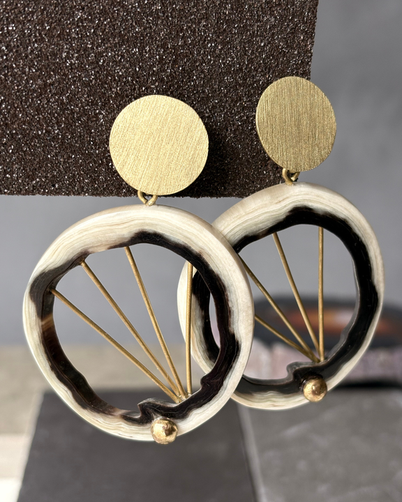 Aros Raíz de Cacho y Bronce - Bronce