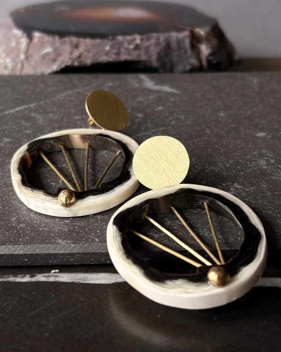 Aros Raíz de Cacho y Bronce - Bronce