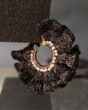 Aros Trama Nocturna - Crochet en Cobre