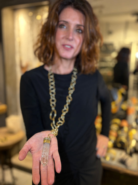 Collar largo Energía Cuarzo I - Bronce