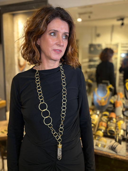 Collar largo Energía Cuarzo I - Bronce