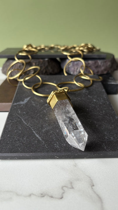 Collar largo Energía Cuarzo II - Bronce