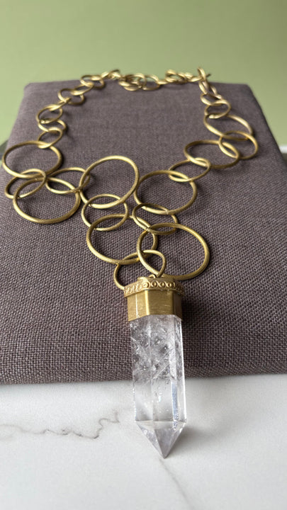 Collar largo Energía Cuarzo II - Bronce