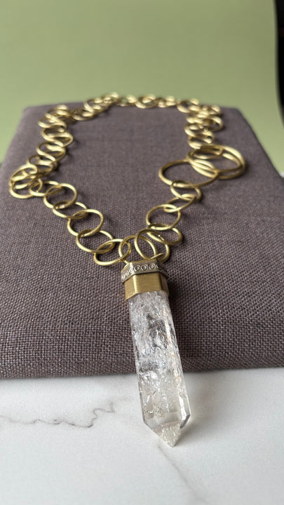 Collar largo Energía Cuarzo I - Bronce