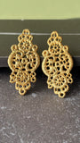 Aros Macramé de Plata Bañados en Oro