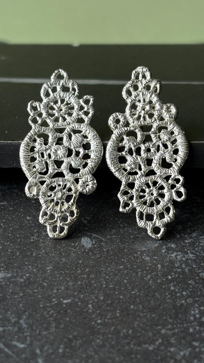 Aros Macramé de Plata