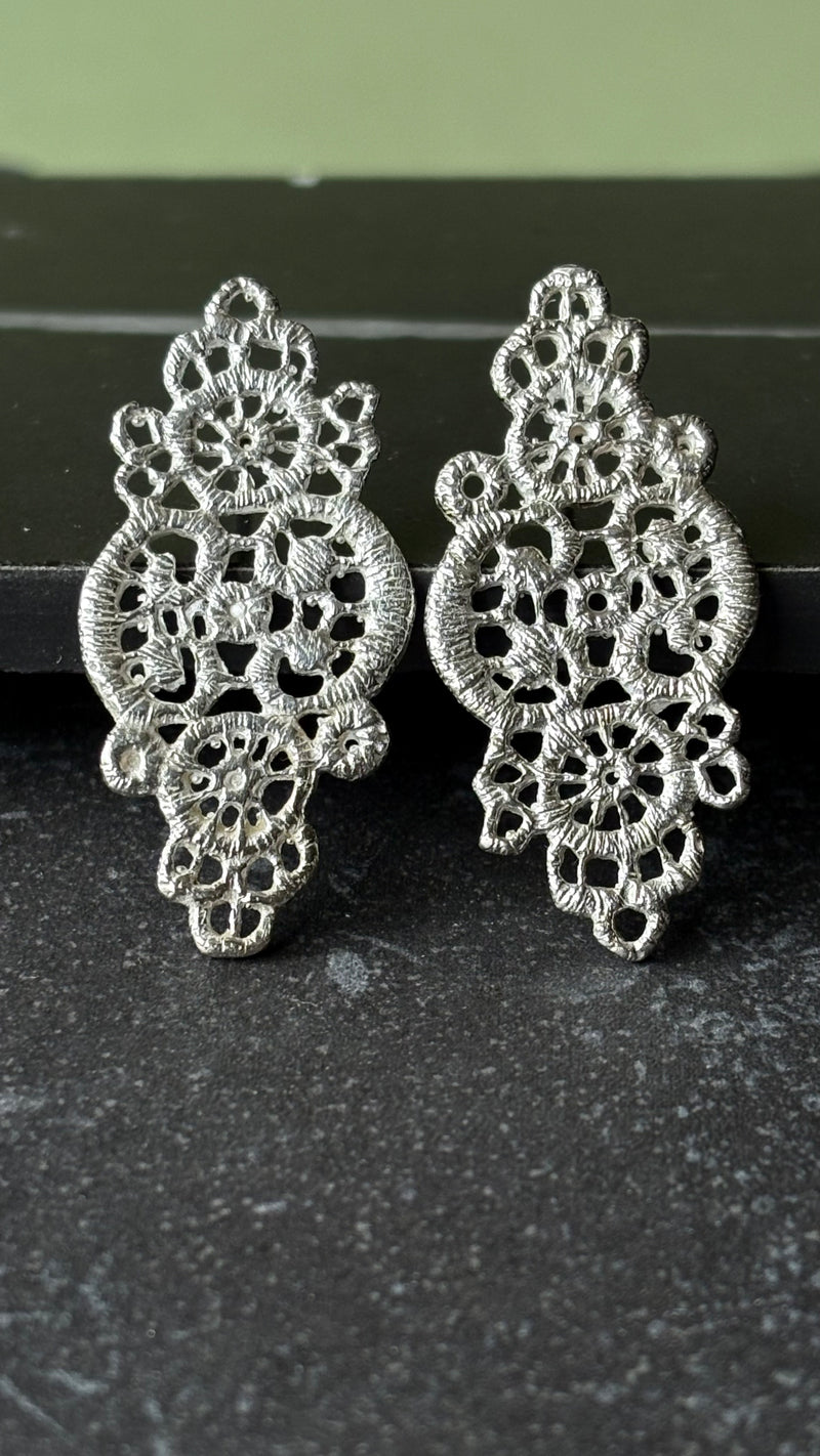 Aros Macramé de Plata