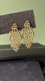 Aros Macramé de Plata Bañados en Oro