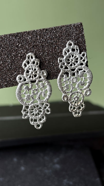 Aros Macramé de Plata