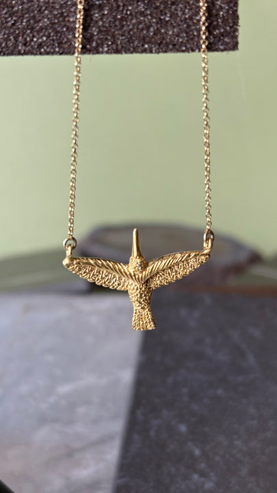 Collar Colibrí Dorado