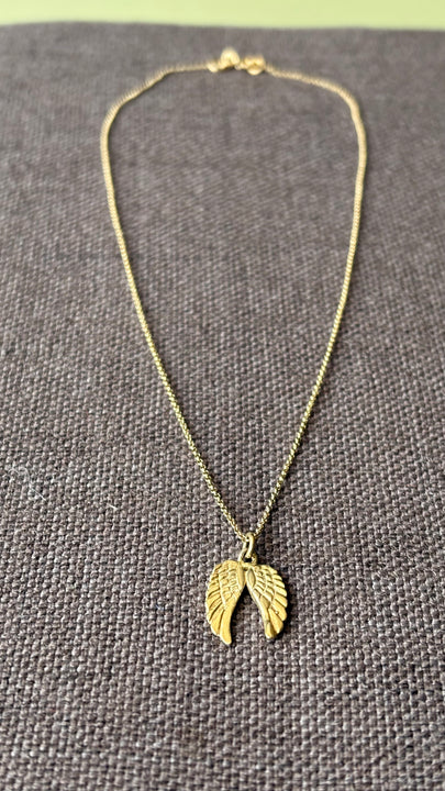 Collar Alas de Plata bañada en Oro