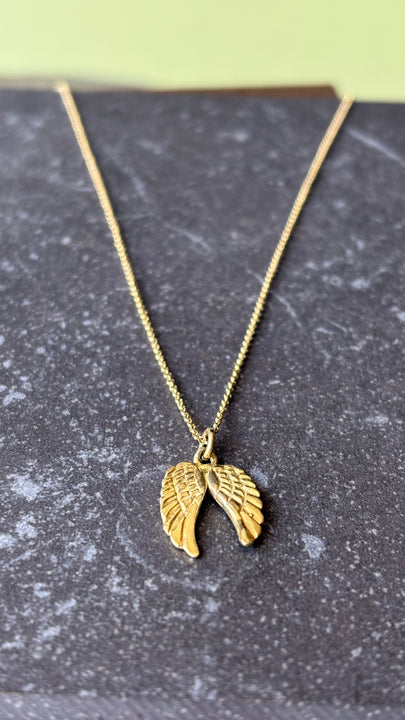 Collar Alas de Plata bañada en Oro