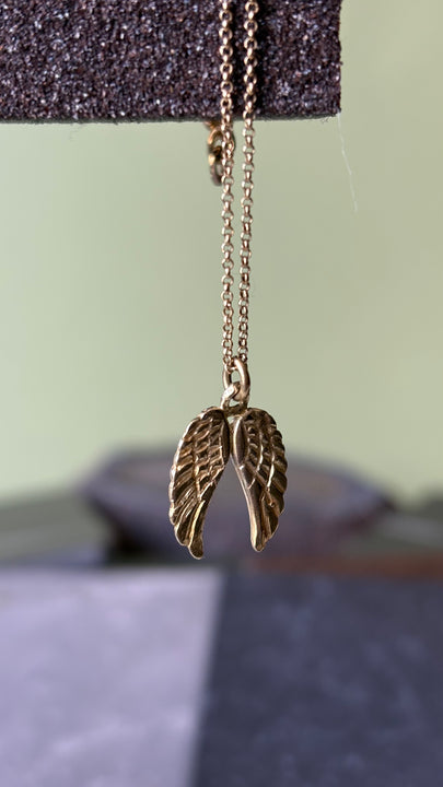 Collar Alas de Plata bañada en Oro