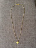 Collar Cruz de Plata Bañada en Oro