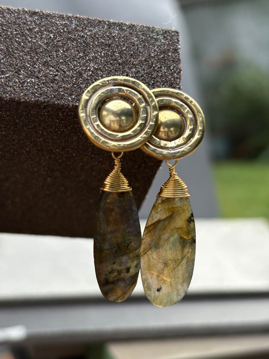 Aros Raíz Labradorita - BRONCE