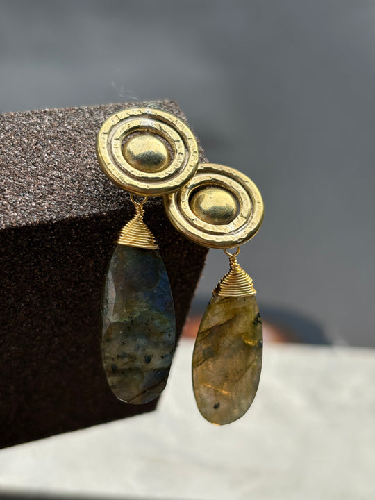 Aros Raíz Labradorita - BRONCE