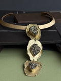 Tiara Solara – Bronce y medallones de pirita