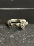 Anillo Denario Sagrado Corazón - Plata