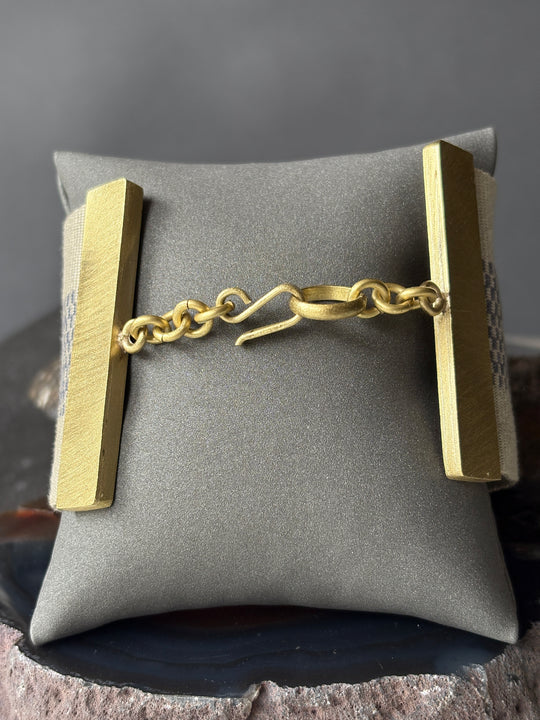 PULSERA MANTO DE HUASO BLANCO - Bronce