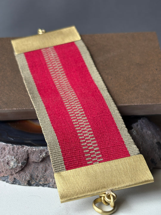 PULSERA MANTO DE HUASO ROJO - Cobre